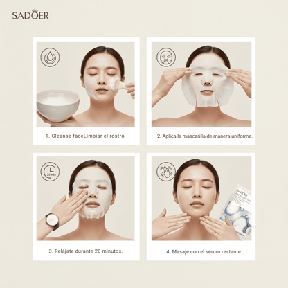 Máscara Hialurónica x4 – Hidratación Profunda